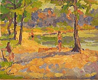 CAT# 1726	 Cockaponsett - summer day	 oil	8 x 10	 Leif Nilsson autumn 1996 �	