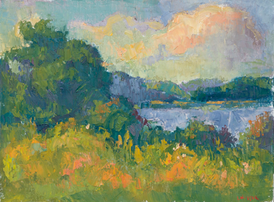 CAT# 1858 Pettipaug oil 15 x 20 inches Leif Nilsson 1993 ©