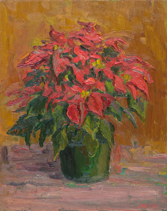 CAT# 1863 Poinsetta oil 20 x 16 inches Leif Nilsson 1993 ©