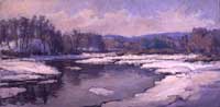  CAT# 2142  Chester Cove - Thaw  oil 24 x 48 inches Leif Nilsson Winter 2000 ©