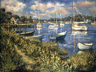  CAT# 2212  North Cove - Old Saybrook  oil 36 x 48  Leif Nilsson summer 2000 © 