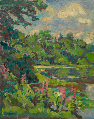   CAT# 2281  Jennings Pond  oil 20 x 16 inches Leif Nilsson Summer 2000 © 