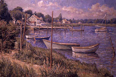  CAT# 2305 North Cove - Old Saybrook  oil 36 x 54 Leif Nilsson summer 2001 ©