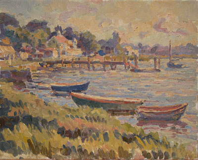  CAT# 2331  North Cove - Old Saybrook, afternoon  oil 16 x 20  Leif Nilsson summer 2001 ©