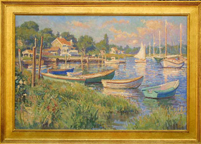  CAT# 2338  North Cove - Old Saybrook  oil 24 x 36  Leif Nilsson summer 2001 ©