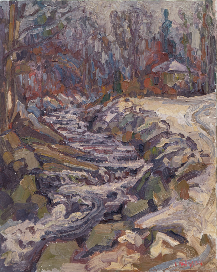  CAT# 2444  Great Brook  oil	20 x 16 inches Leif Nilsson winter 1997? �