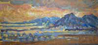  CAT# 2495  From Coot lake, sketch  oil 6 x 12  Leif Nilsson winter 2003 ©