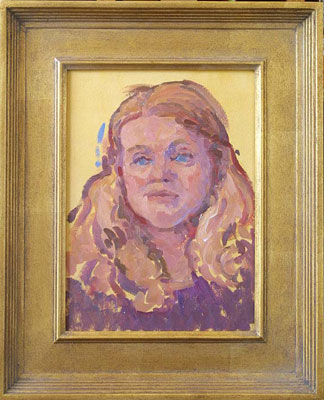   CAT# 2520  Portrait of Laine II  oil 12 x 9 inches Leif Nilsson winter 2003 ©