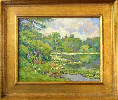   CAT# 2574  Jennings Pond  oil 11 x 14 inches Leif Nilsson summer 2003 © 
