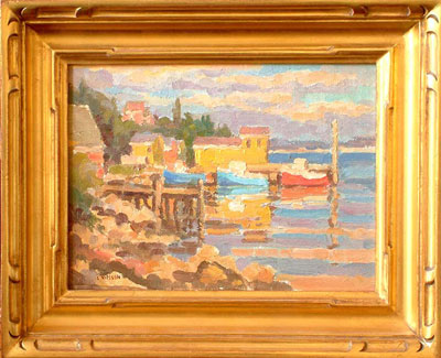   CAT# 2591  Northwest Cove, Nova Scotia - afternoon  oil 9 x 12 inches Leif Nilsson summer 2003 ©