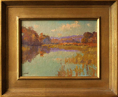   CAT# 2640  Chester Cove - autumn morning  oil 9 x 12 inches  Leif Nilsson autumn 2003 © 