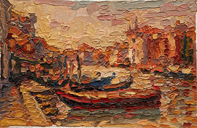  CAT# 2849 Grand Canal - Venice  oil 6 x 9 Leif Nilsson spring 2007©