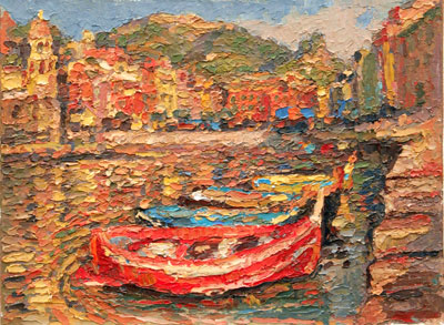  CAT# 2859 Vernazza - afternoon III  oil 9 x 12 Leif Nilsson spring 2007©