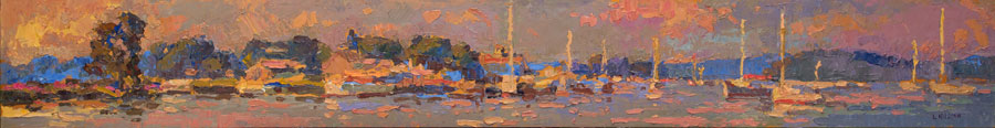 CAT# 3132  Essex from Thatchbed Island  oil	6 x 44  Leif Nilsson summer 2011	©