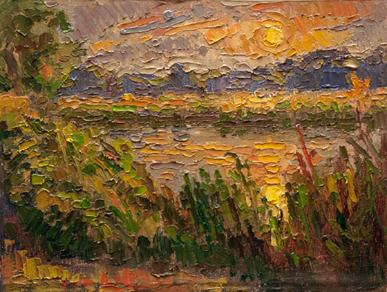 CAT# 3194  Lieutenant River - end of summer  oil	9 x 12  Leif Nilsson summer 2012	© 