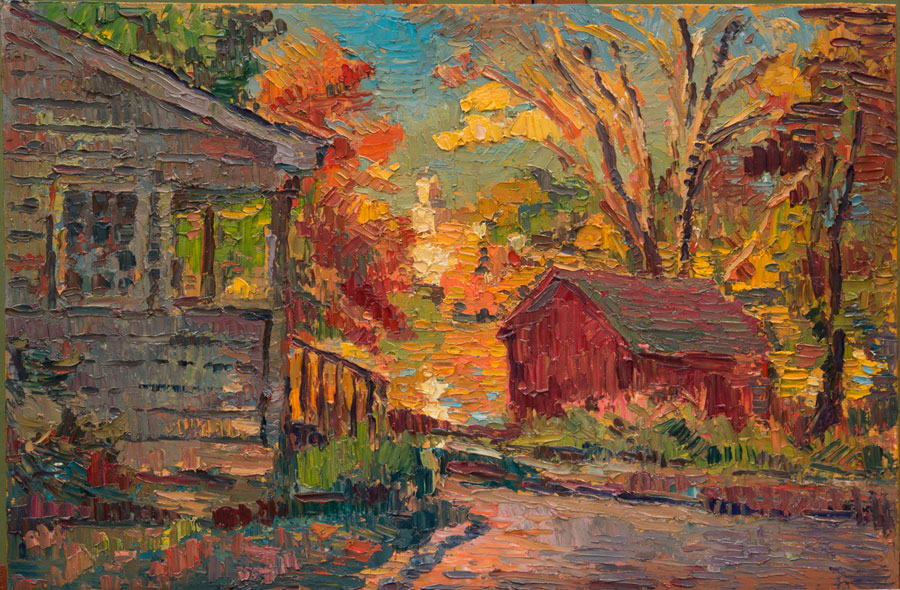   CAT#3591 44 Spring Street - autumn afternoon oil 12 x 18 inches Leif Nilsson autumn 2018	© 