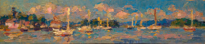 CAT# 3635  Essex -summer afternoon  oil	4 x 18 inches  Leif Nilsson summer 2020	© 