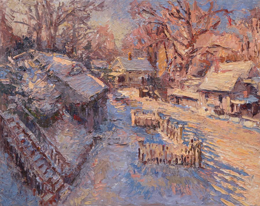 CAT# 3844 Winter Garden - sunny afternoon oil	16 x 20	inches Leif Nilsson winter 2024	© 