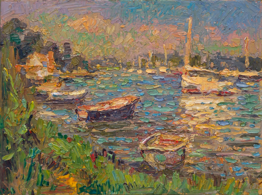 CAT# 3880  North Cove Old Saybrook  oil	9 x 12  Leif Nilsson summer 2024	© 