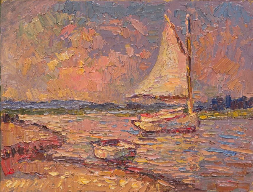 CAT# 3882  Griswold Cove - Old Lyme, CT  oil	9 x 12 inches Leif Nilsson summer 2024	© 