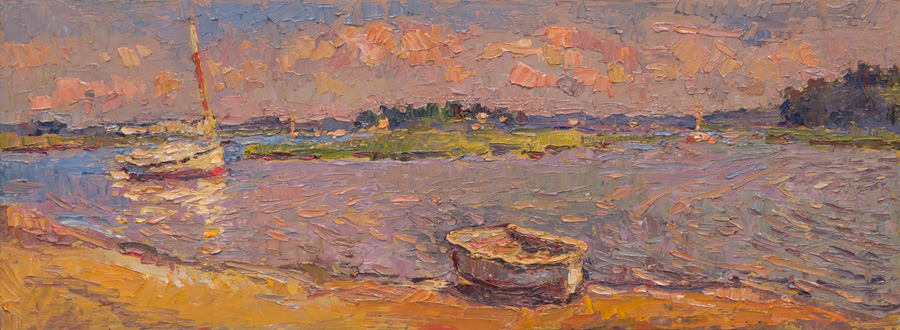 CAT# 3889
Griswold Point
oil	9 x 24	inches
Leif Nilsson summer 2024	©;