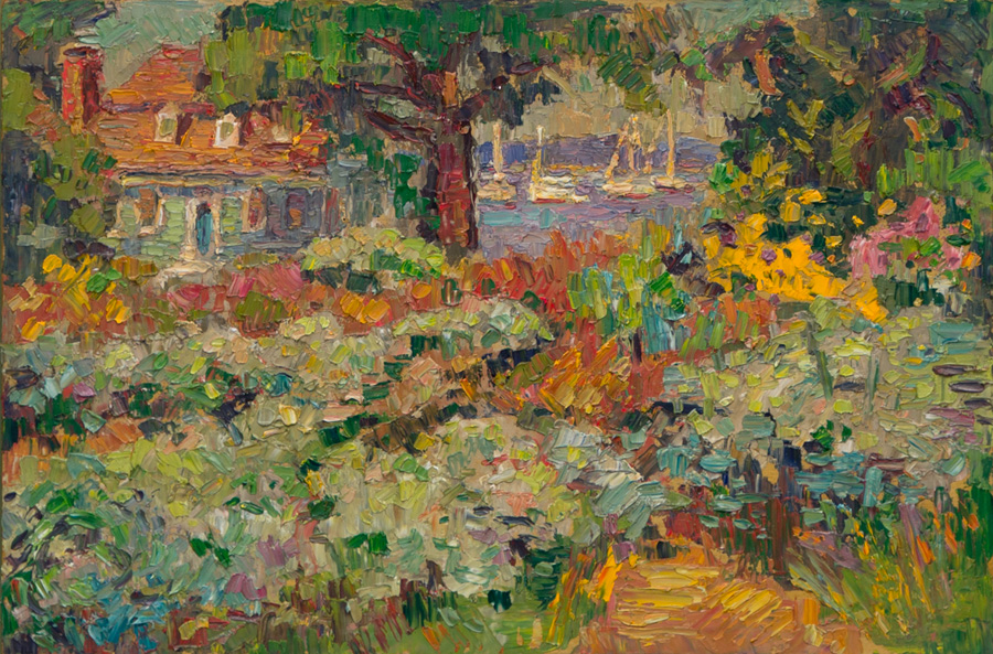 CAT# 3897 Connolly's Field, North Cove Old Saybrook oil	12 x 16	inches JLeif Nilsson summer 2024	©