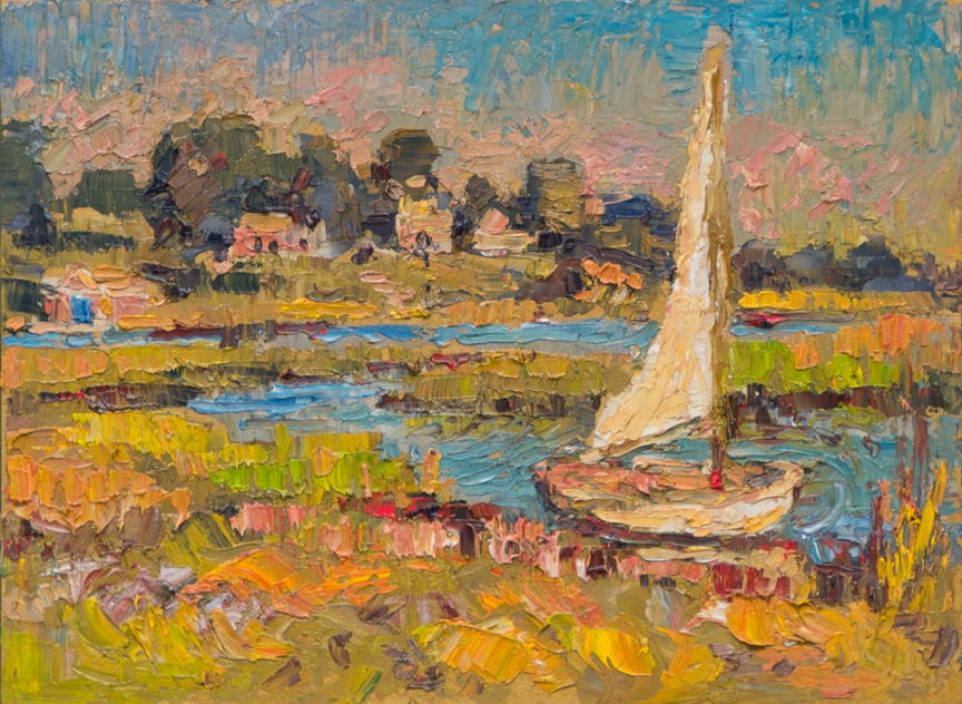 CAT# 3903 Great Island with Dink oil	9 x 12	inches Leif Nilsson summer 2024	©