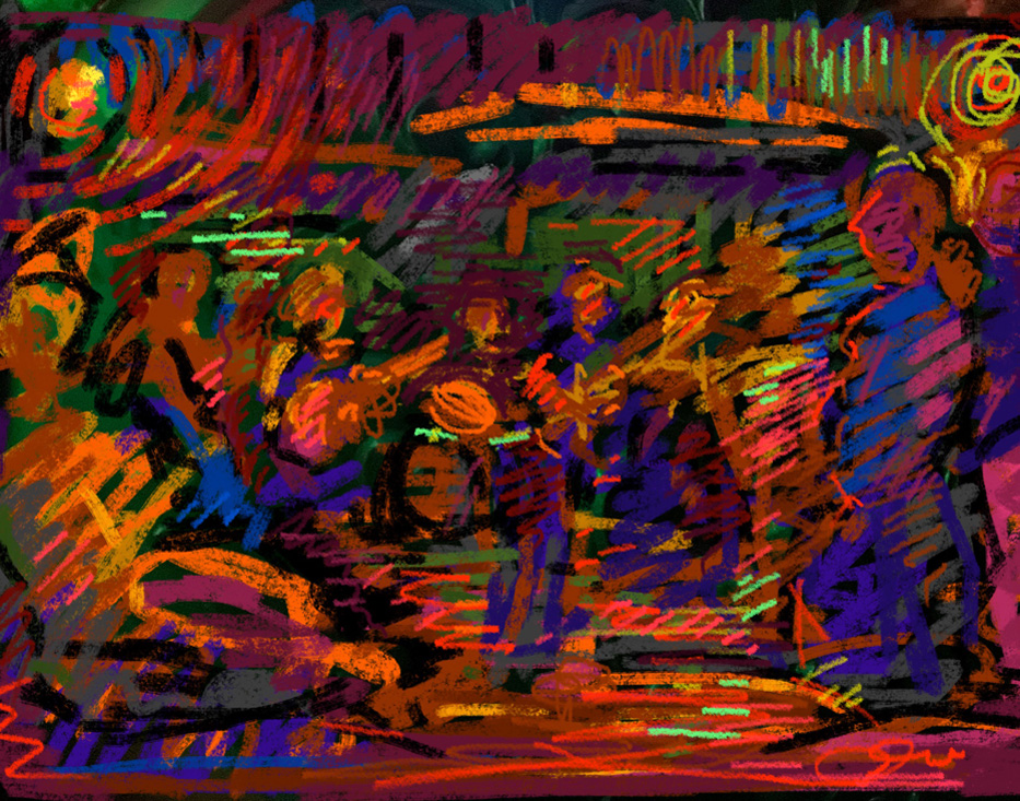 CAT# 3919 Chris Abbott Band at the Juke II energy	11 x 14 inches Leif Nilsson spring 2025 ©