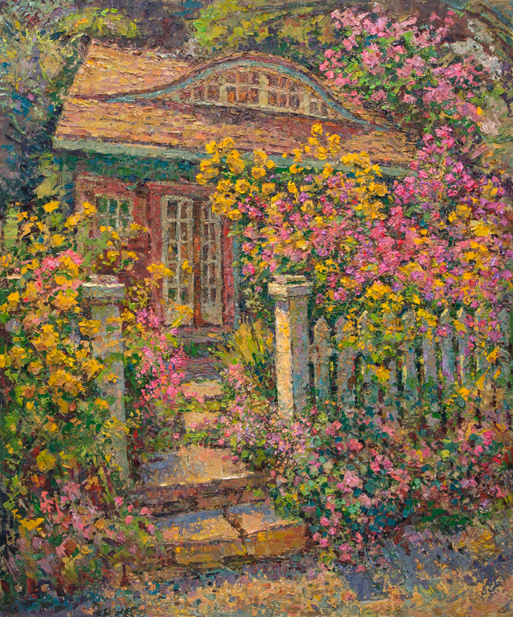  CAT# 3944 Tansy and Clover Garden oil	36 x 30	inches Leif Nilsson summer 2025	©