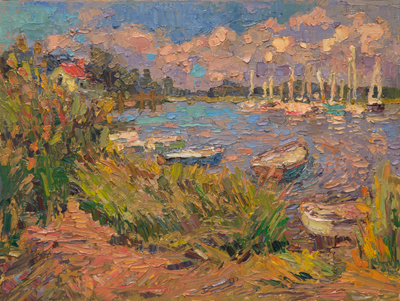 CAT# 3948 North Cove Old Saybrook oil	12 x 16	inches Leif Nilsson summer 2025	©