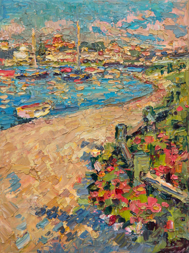 CAT# 3974 Watch Hill with the Ocean House and Fence oil 12 x 9 inches Leif Nilsson summer 2026	©