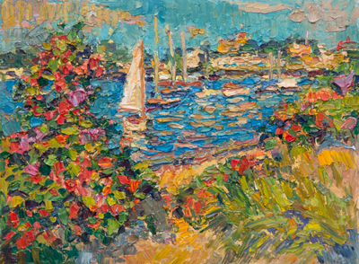 CAT# 3976 Watch Hill with the Ocean House and Dink - afternoon oil	9 x 12	inches Leif Nilsson summer 2026 ©