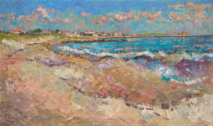 CAT# 3980 Napatree Beach with Light House oil	24 x 40 inches Leif Nilsson summer 2026 &copy;